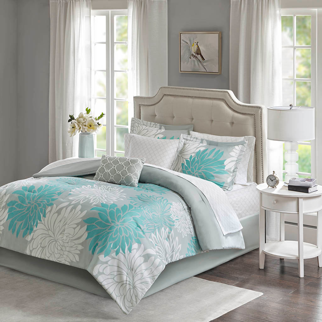 Maible 7 Piece Comforter Set with Cotton Bed Sheets