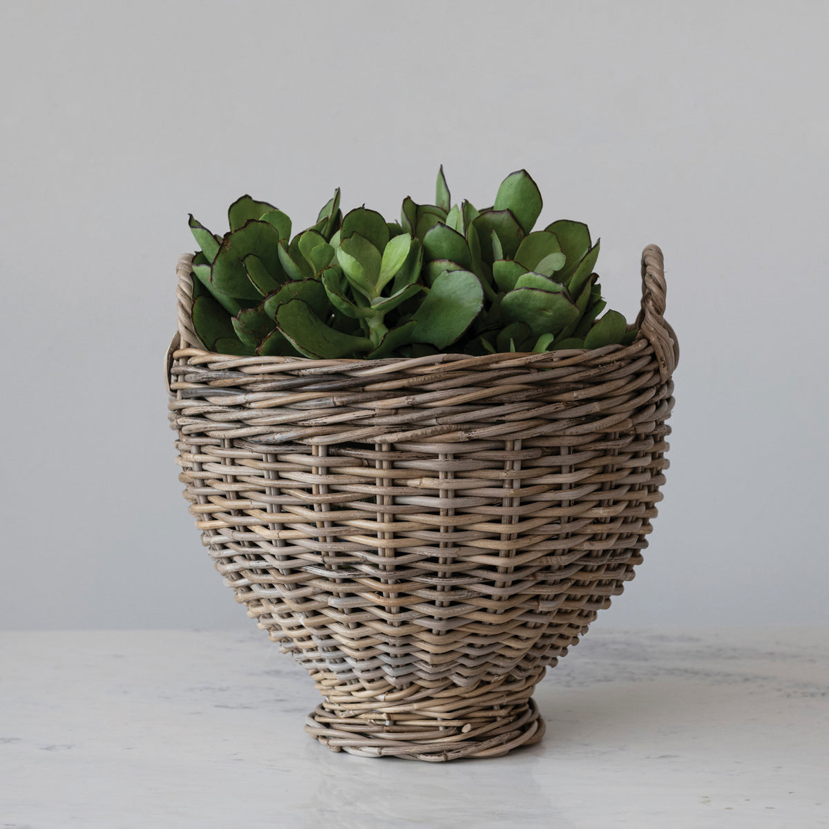 Rattan Footed Basket