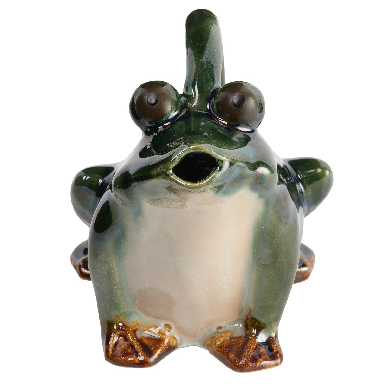 Frog Stoneware Watering Pitcher