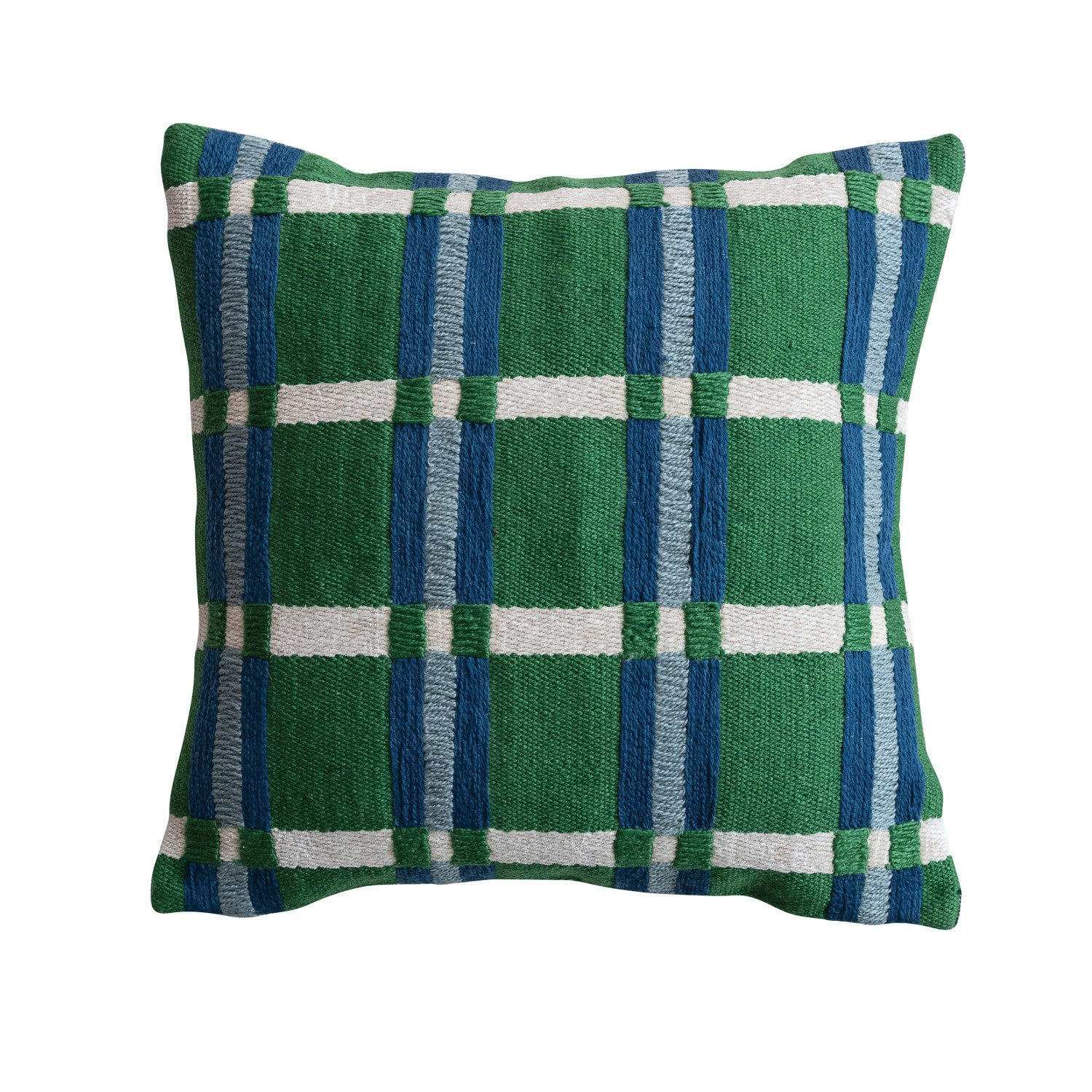 18" Indoor / Outdoor Plaid Pillow