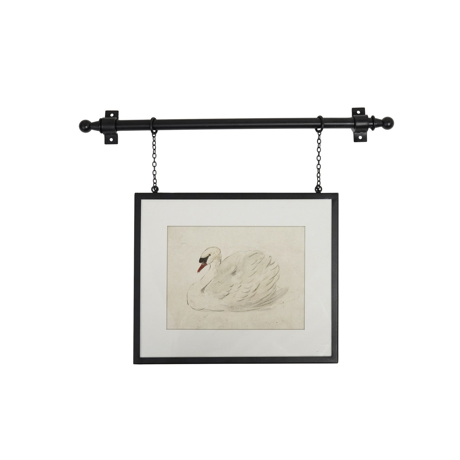 Hanging Metal Glass Frame w/ Bar