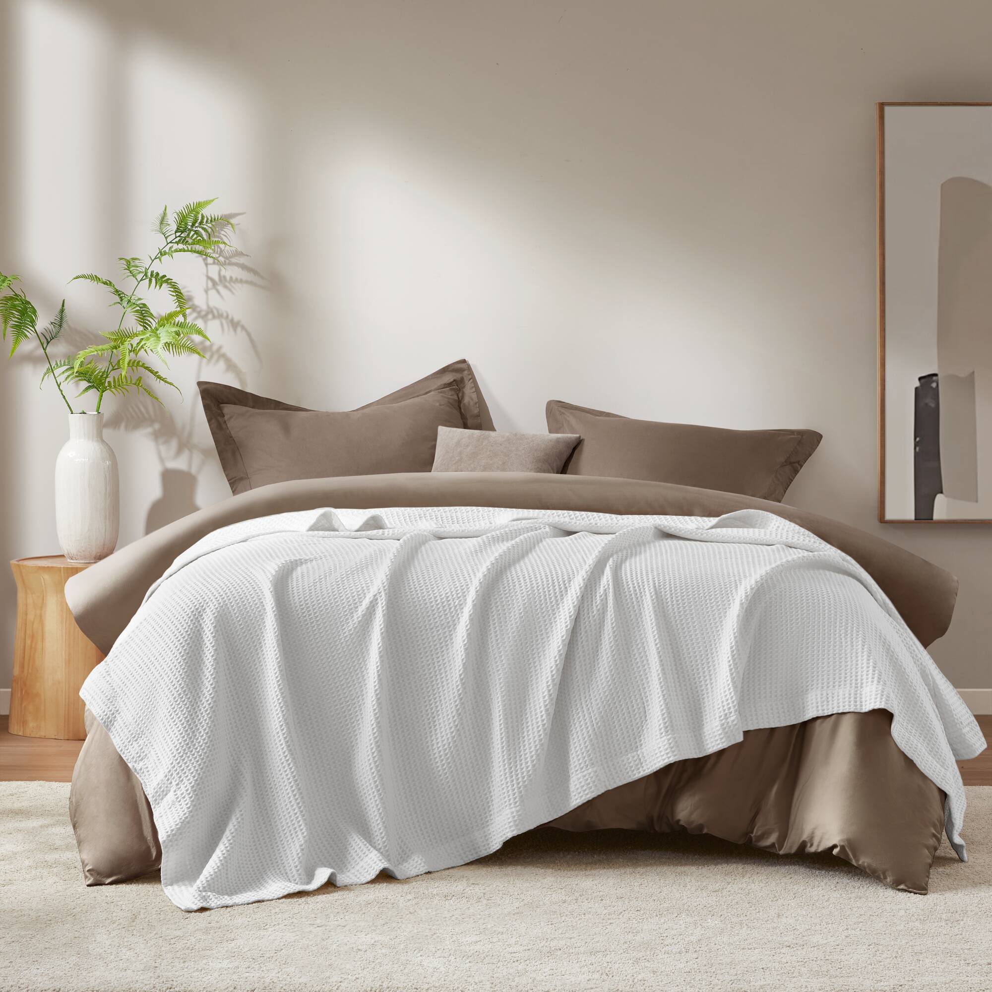 Cotton Waffle Weave Cotton Blanket