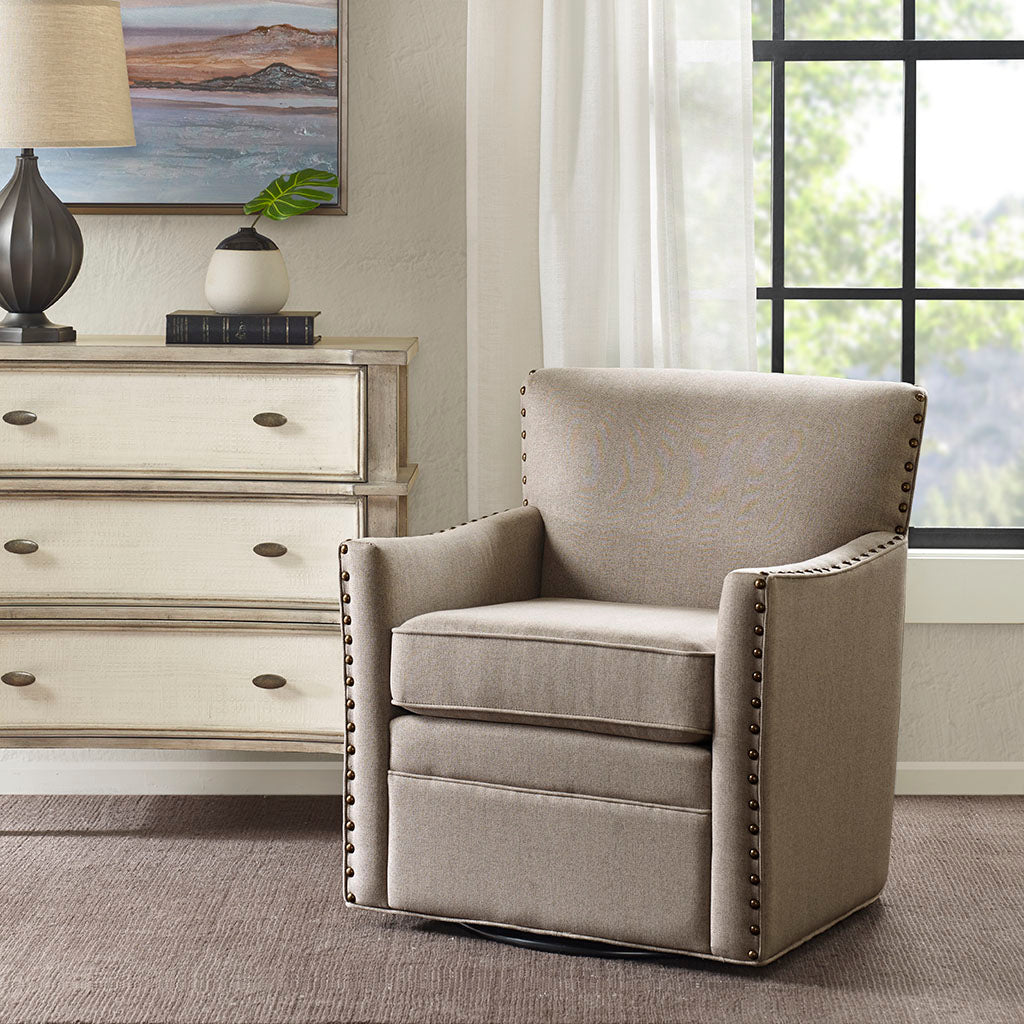 Herringbone Texture Swivel Chair