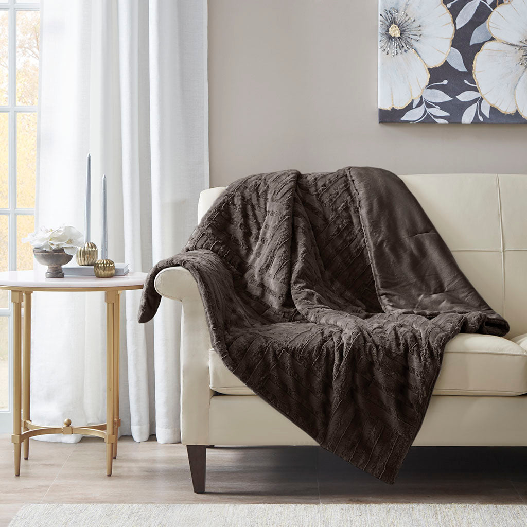 Arctic 100% Cotton Tufted Chenille Lightweight Throw With Fringe Tassel 50" x 60"