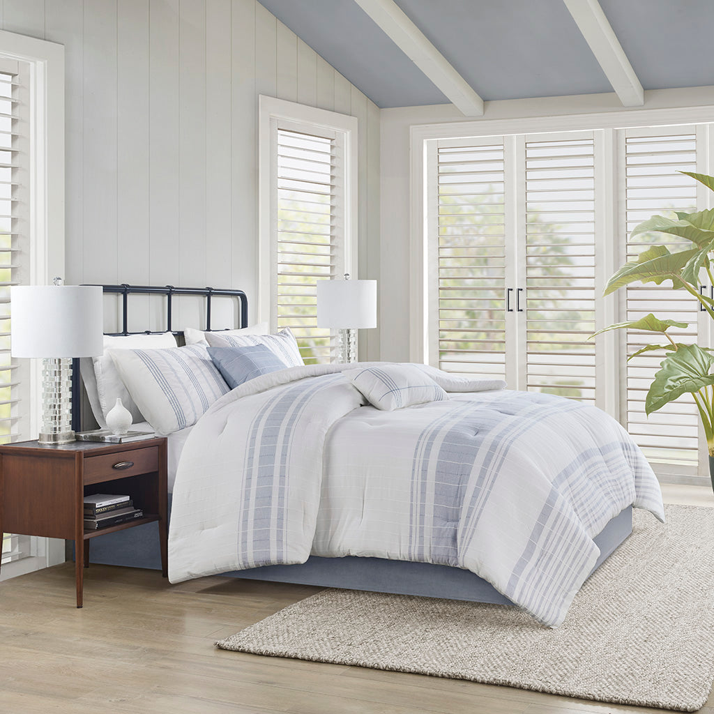 Morgan 6 Piece Cotton Jacquard Oversized Comforter Set