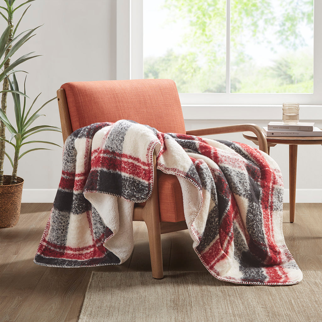 Bloomington Faux Mohair to Sherpa Throw