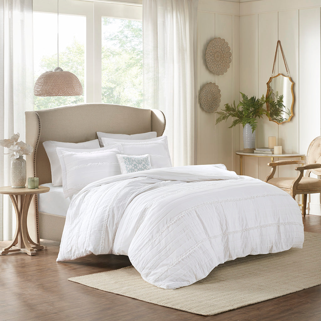 Celeste 3 Piece Floral Cotton Duvet Cover Set