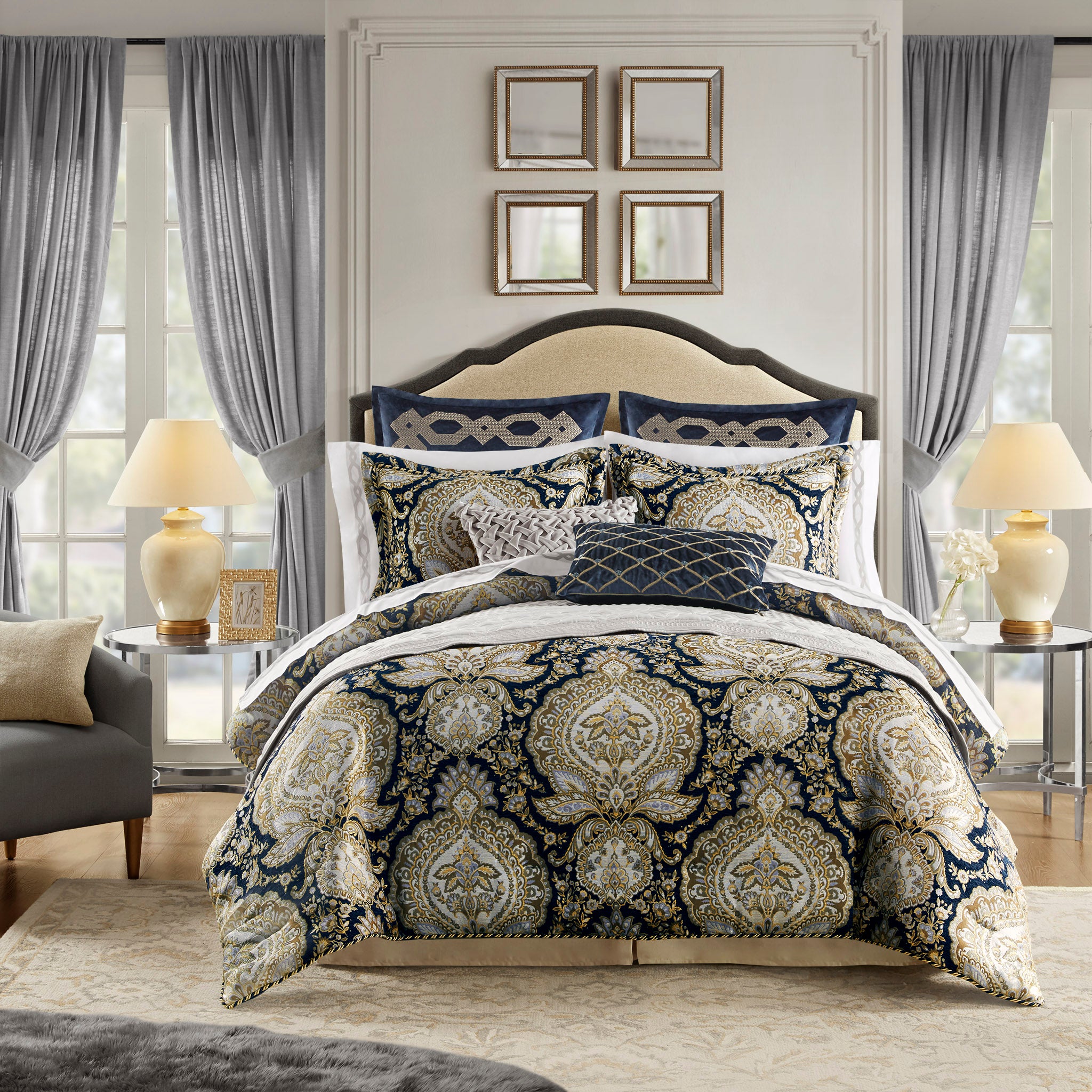 Valentina 10 Piece Jacquard Comforter Set