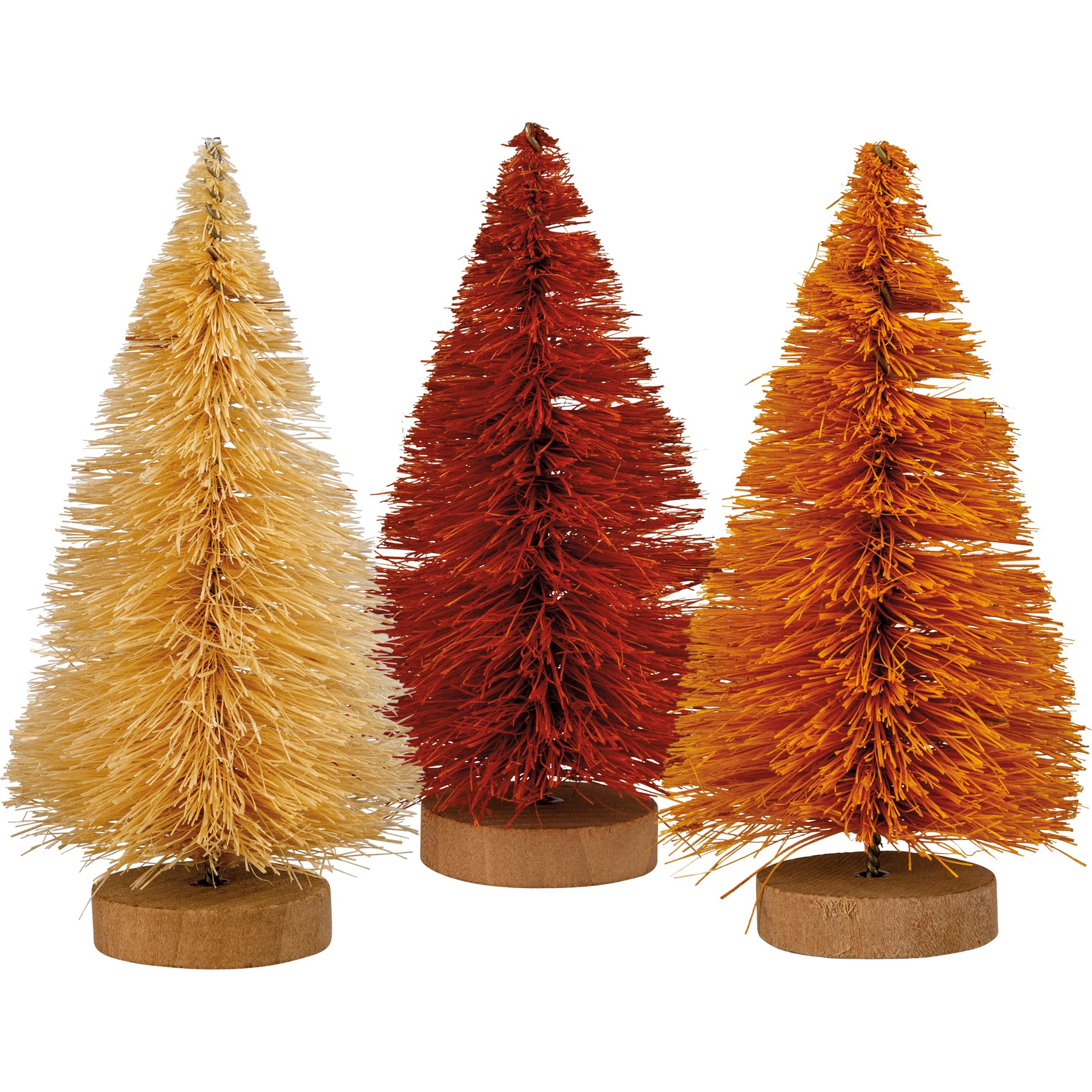 Bottle Brush Trees - Autumn Hues (S/3)