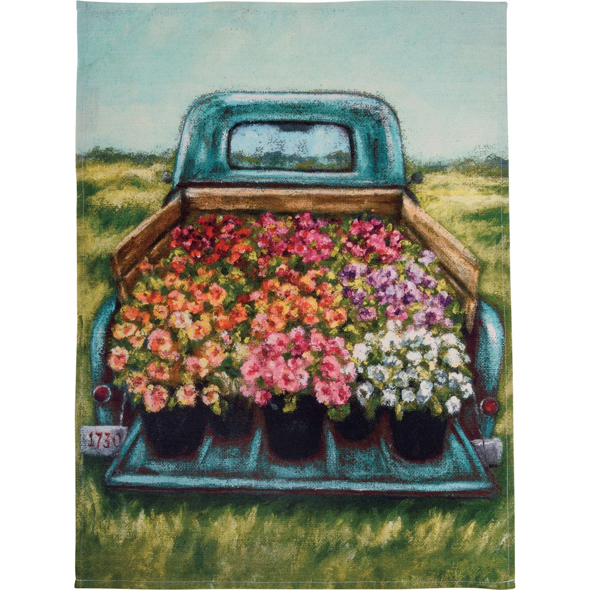 Boutique Art Towel - Blue Field Truck