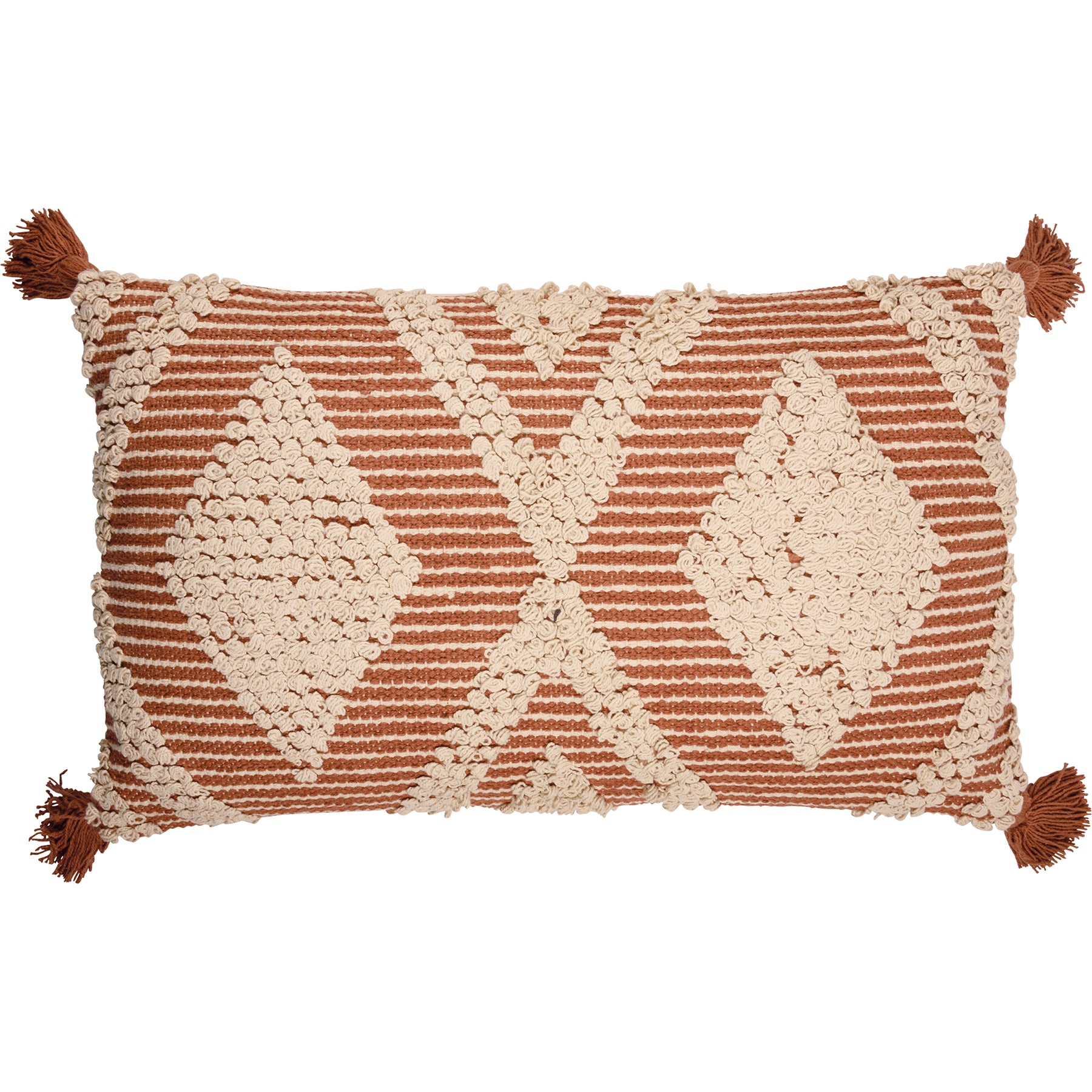 Geometric Diamonds w/ Fringe Pillow