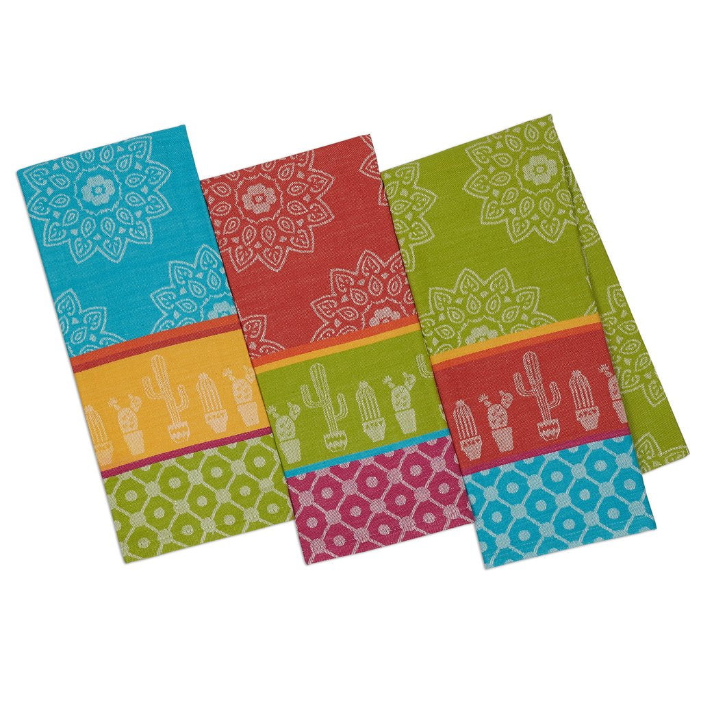 Cactus Stripe Jacquard Dishtowels