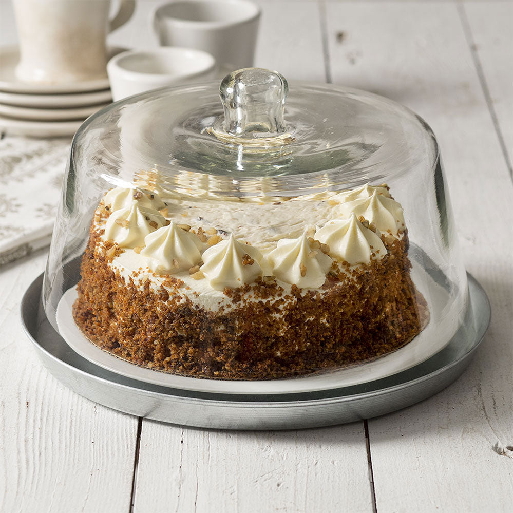 Glass Dessert Cloche With Base