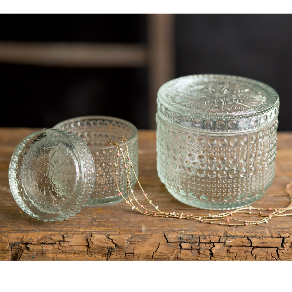 Decorative Glass Jars (S/2)