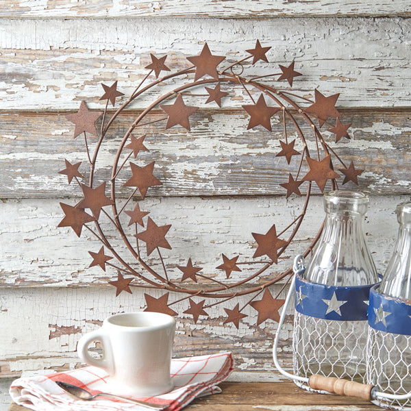 Stars Small Metal Wreath