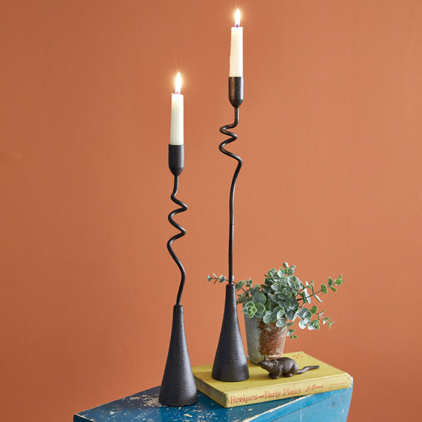 Curly Taper Candle Holders (S/2)