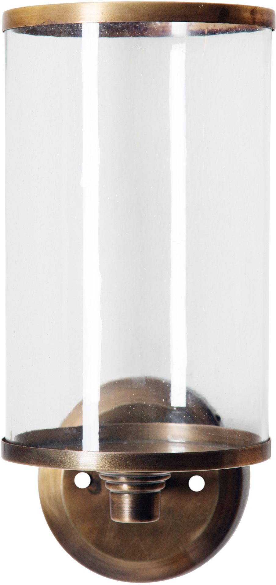 Brass and Glass Wall Sconce (5674775543965)