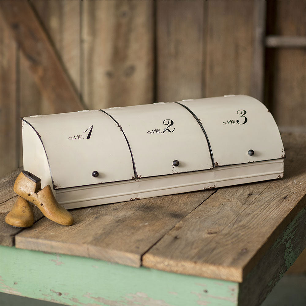 Three Door Divided Storage Bin