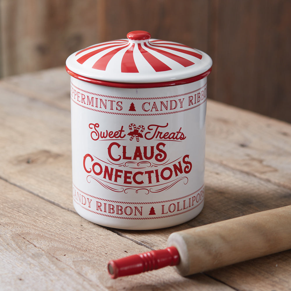 Oversized Claus Confections Canister