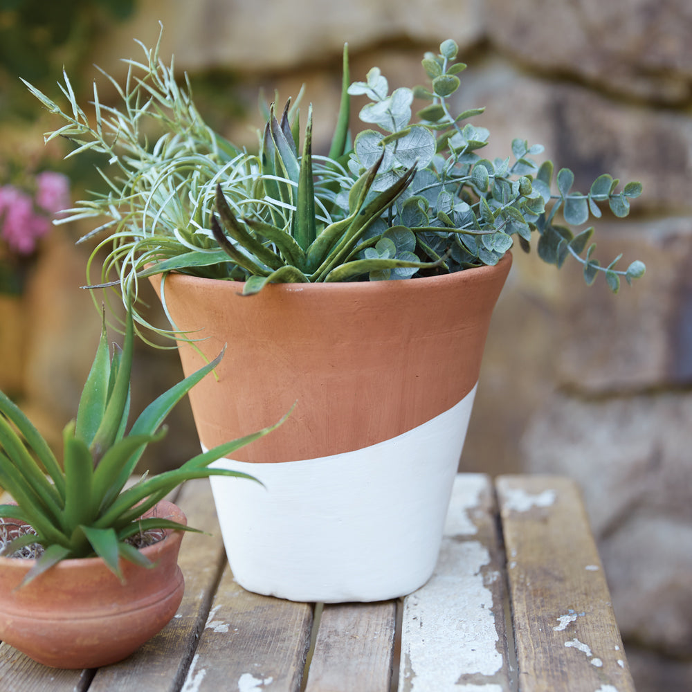 Dip Dyed Terracotta Pot