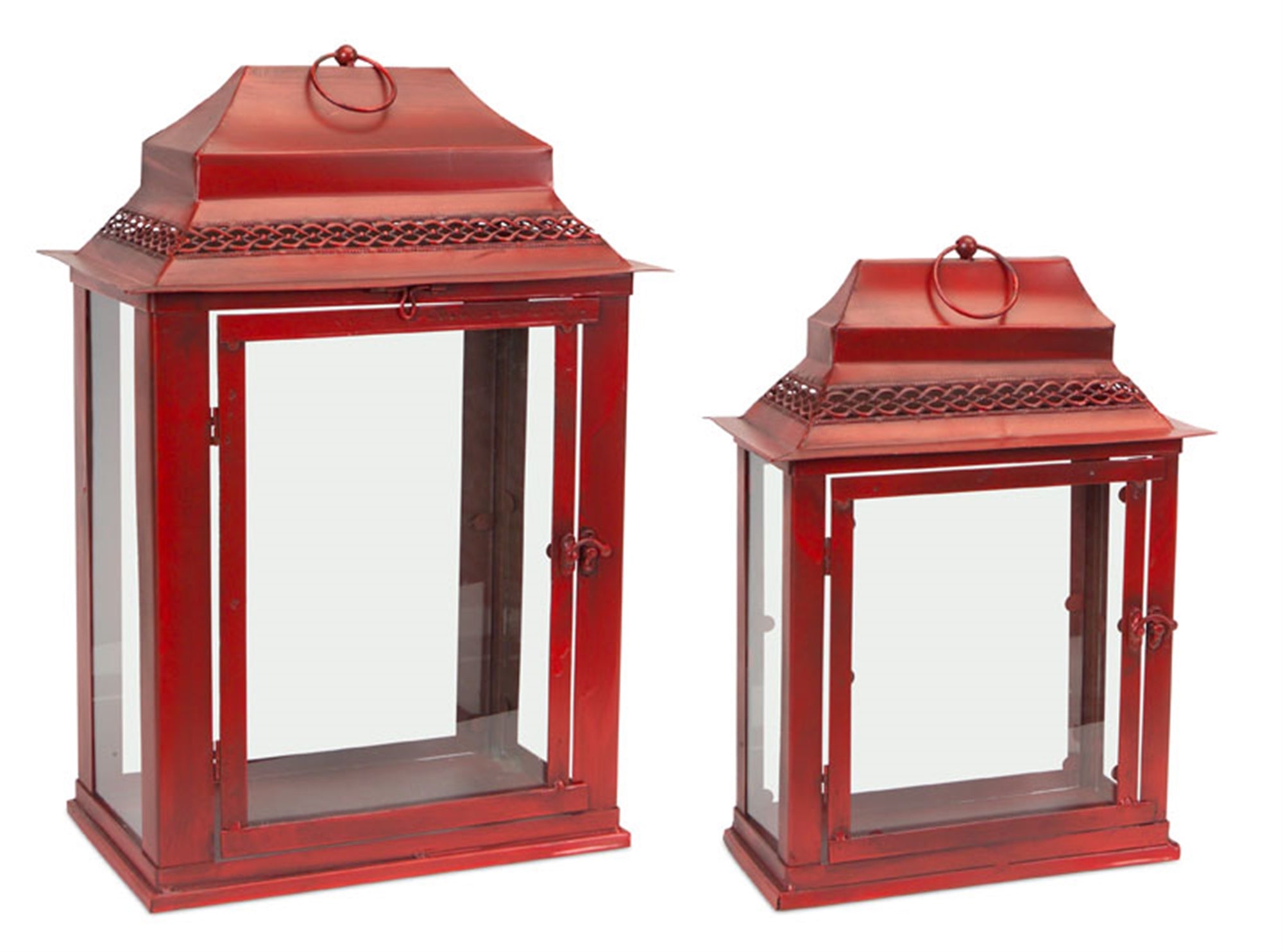 Red Iron Lanterns (S/2)