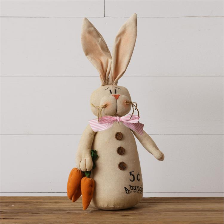 Cheeky Bunny Holding Carrots