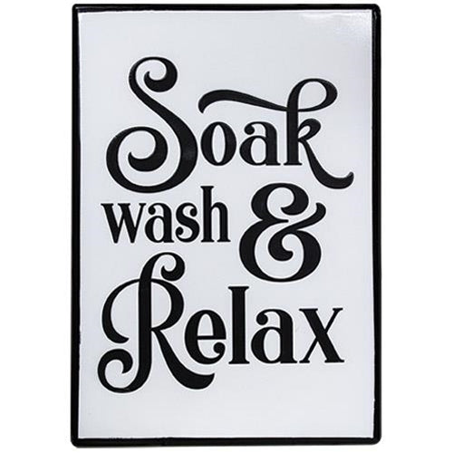 Soak, Wash, Relax Metal Wall Art