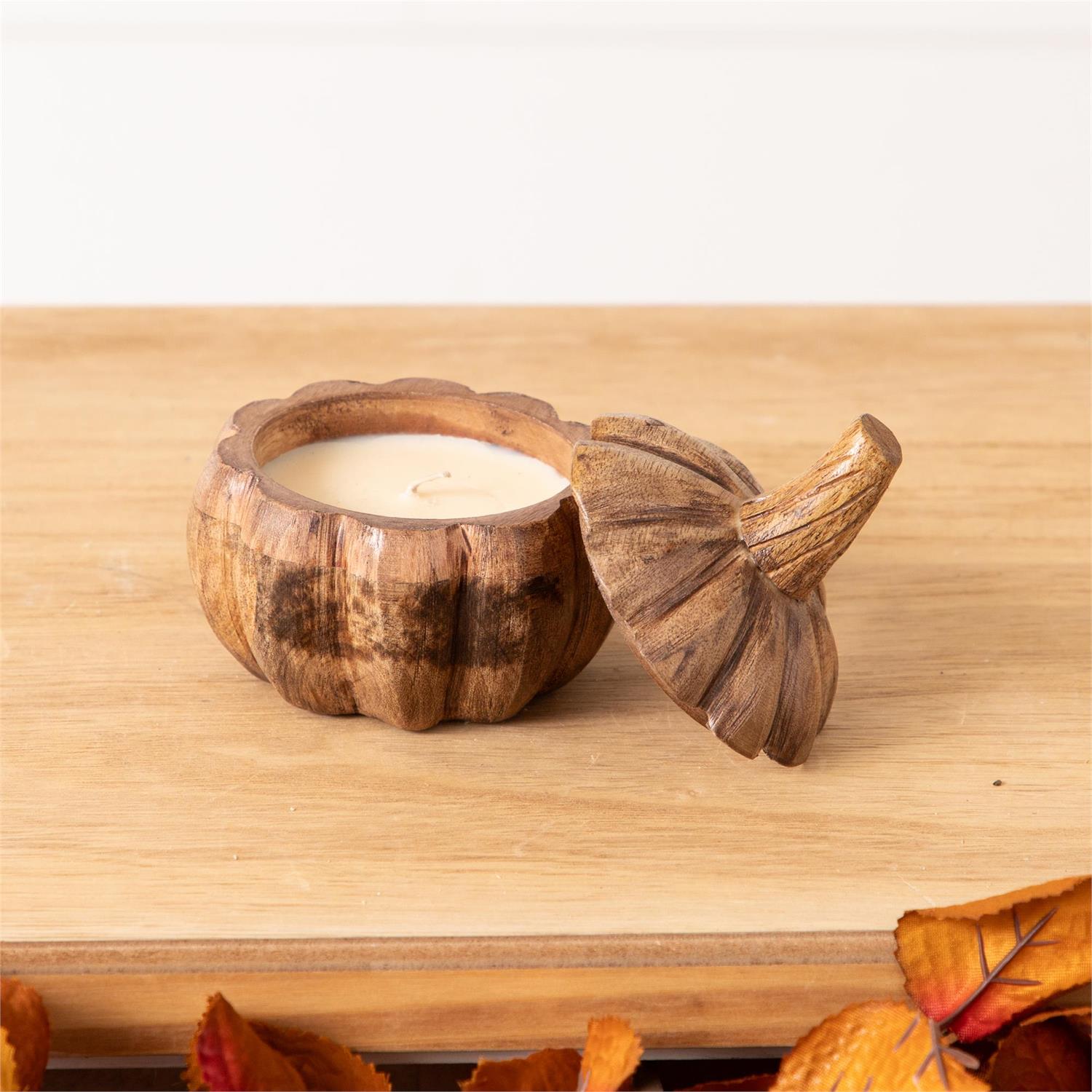 Soy Candle - Mango Wood Pumpkin, Sm