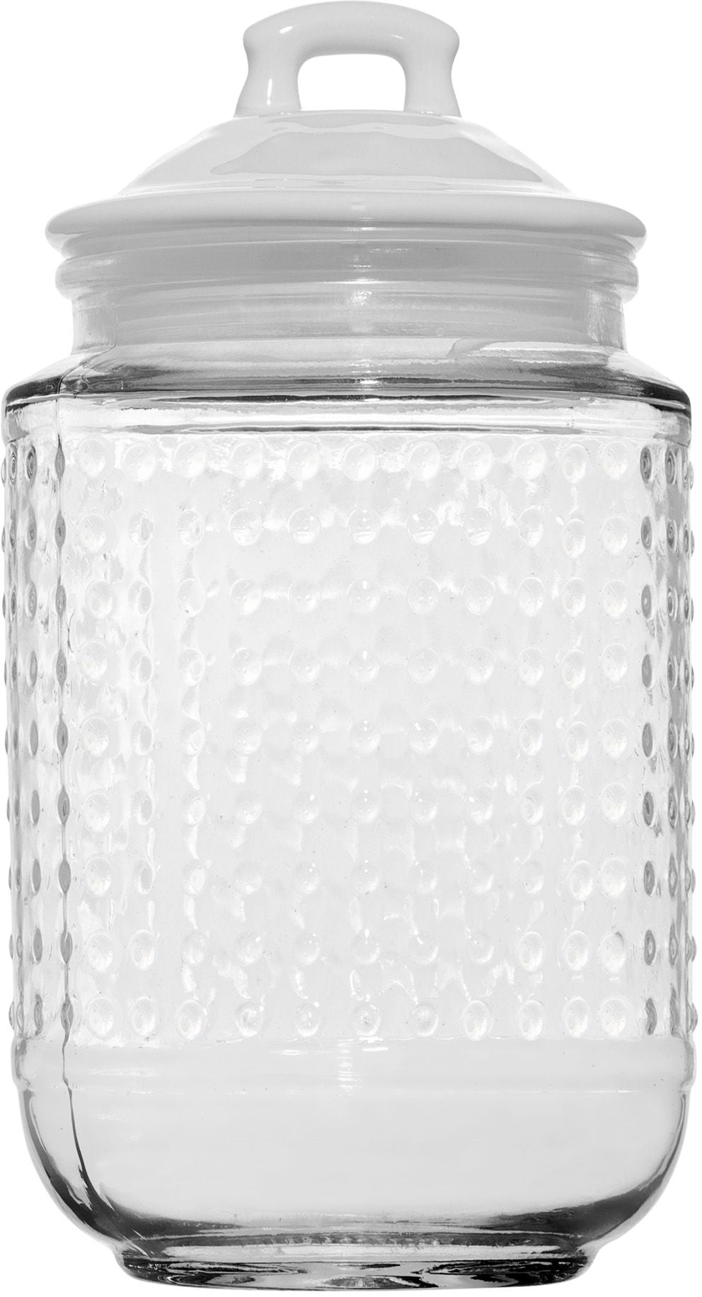 Magnolia Bakery Glass Hobnail Canister (M - White)