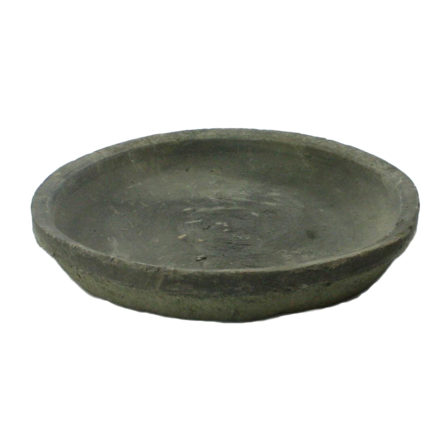 Rustic Terra Cotta Saucer 9 in - Moss Grey (5610055565469)