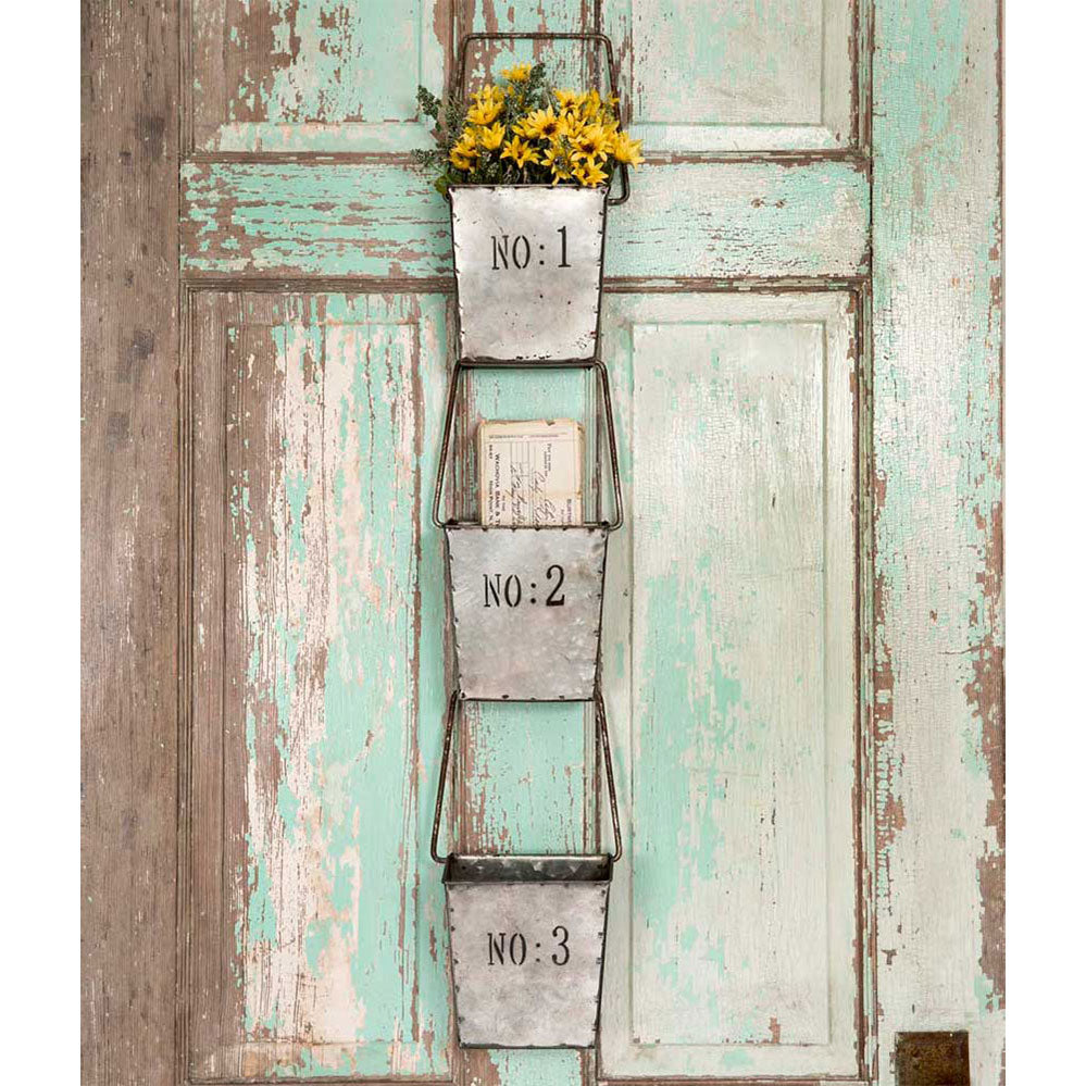 Numbered Metal Pockets (Set of 3)