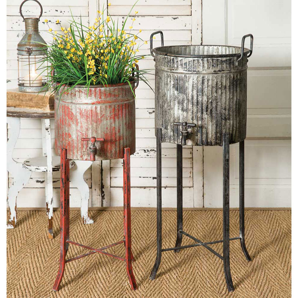Spigot Tubs with Stands (S/2)
