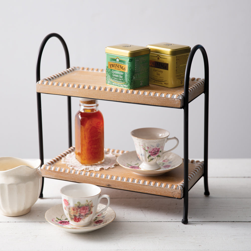 Beaded Two-Tiered Server