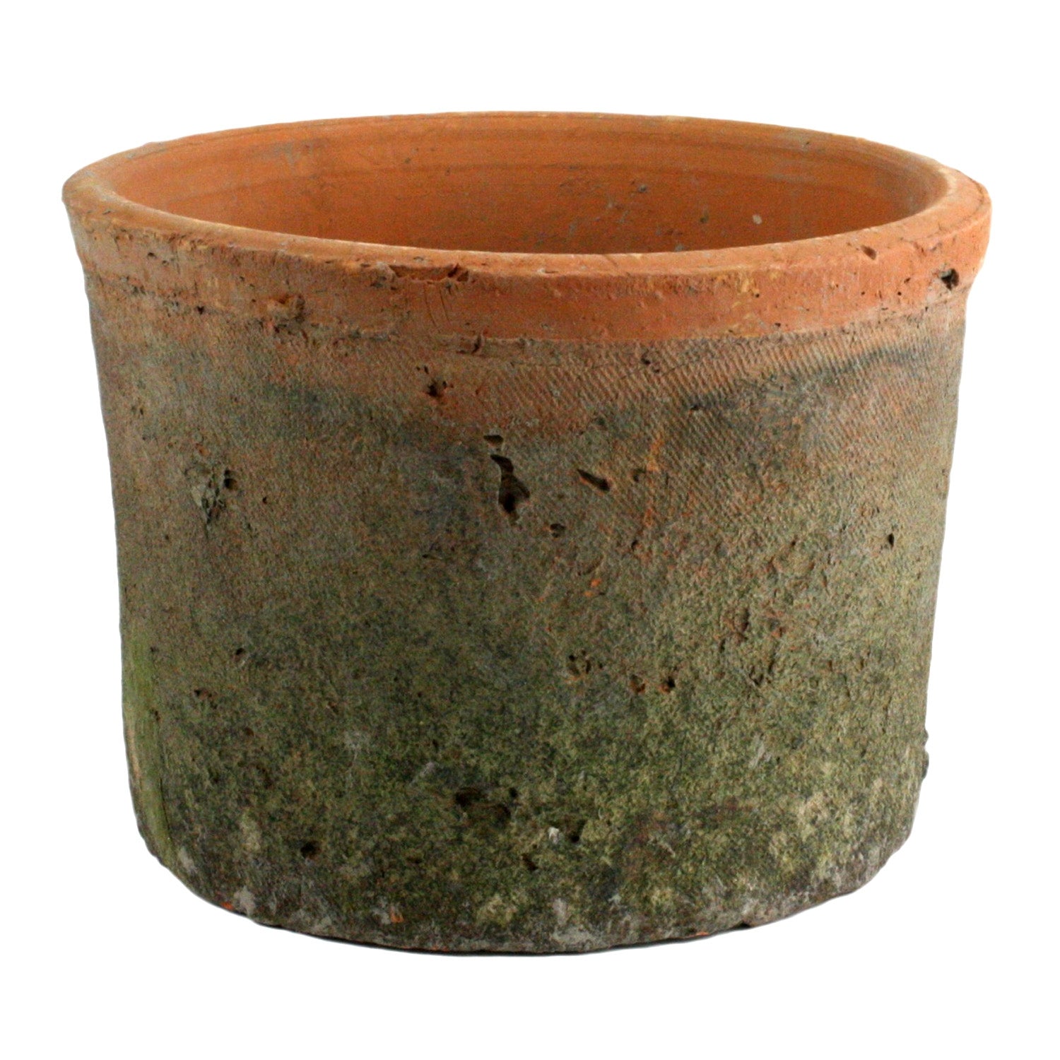 Rustic Terra Cotta Cylinder - Sm - Antique Red (5610057466013)