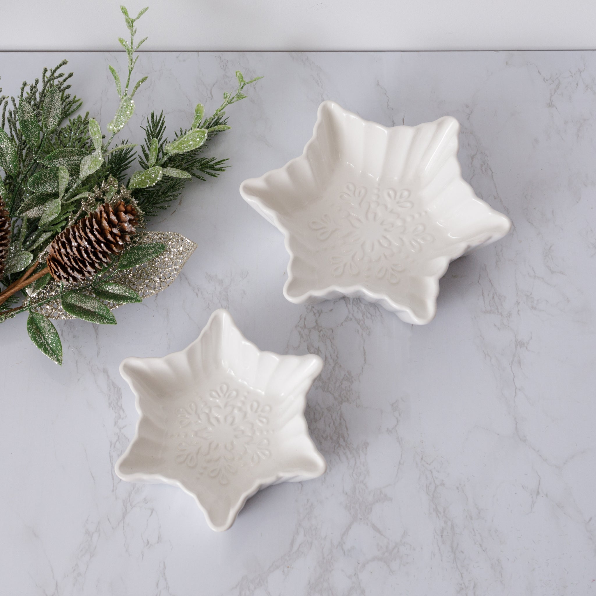 Snowflake Candy Dish (S/2)
