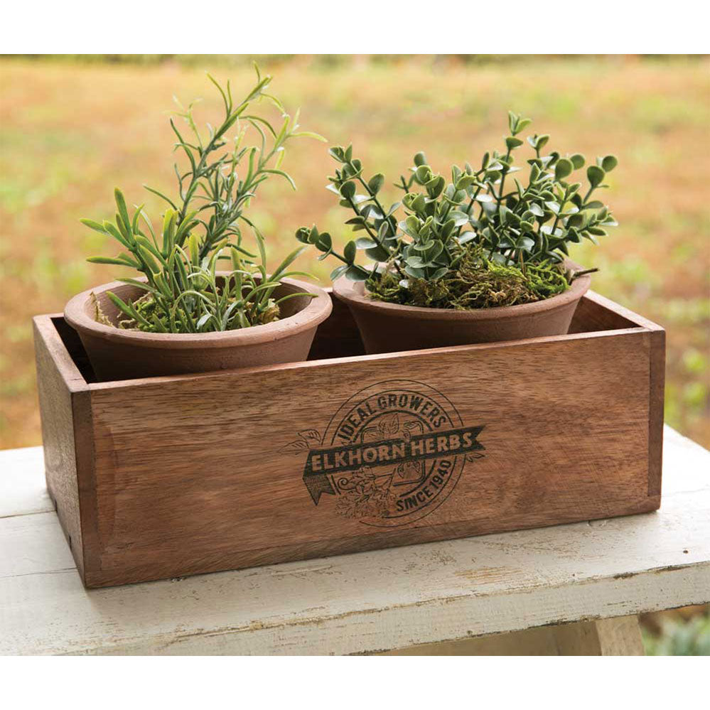ElkHorn Herbs Box w/ Pots