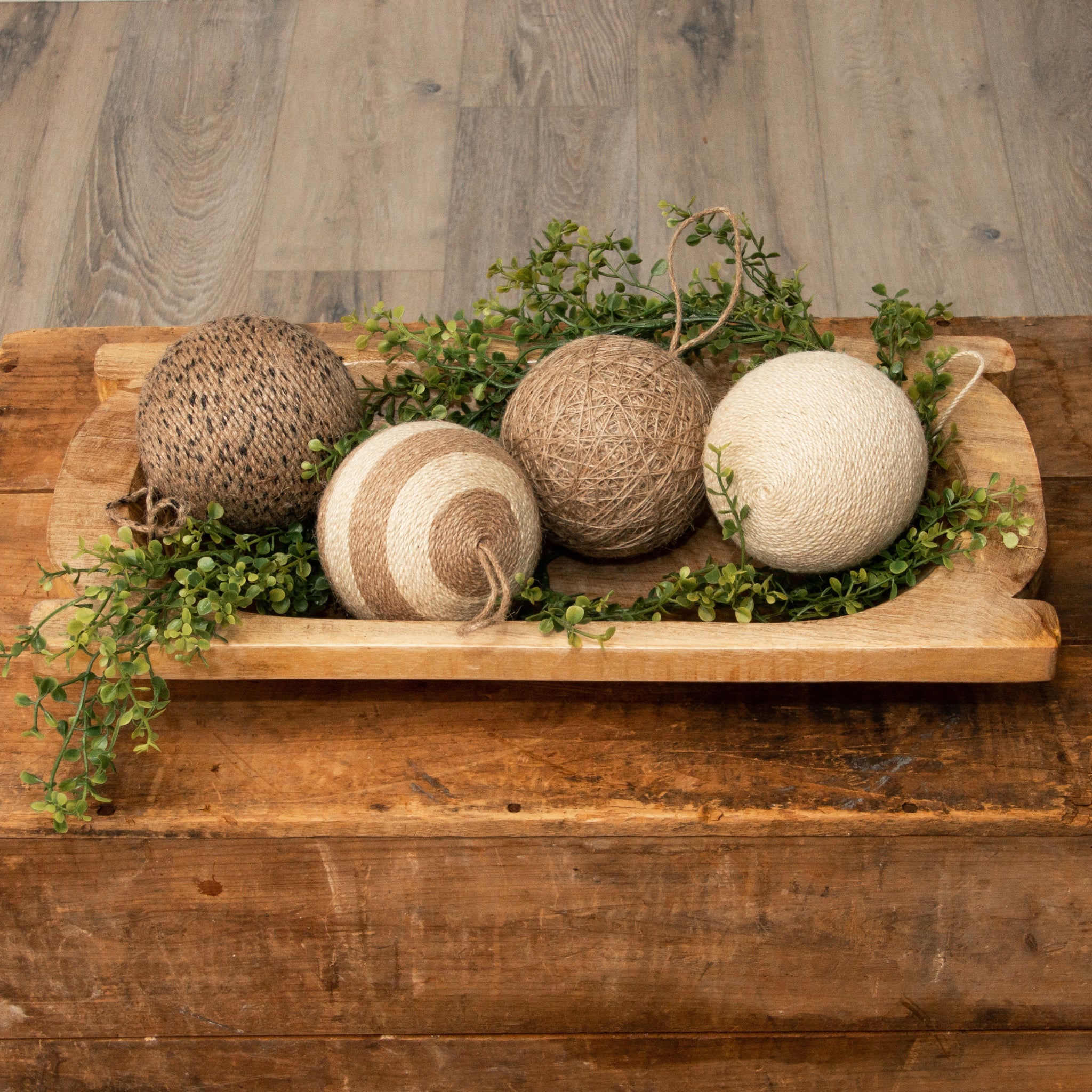 Natural Jute Ball Ornaments