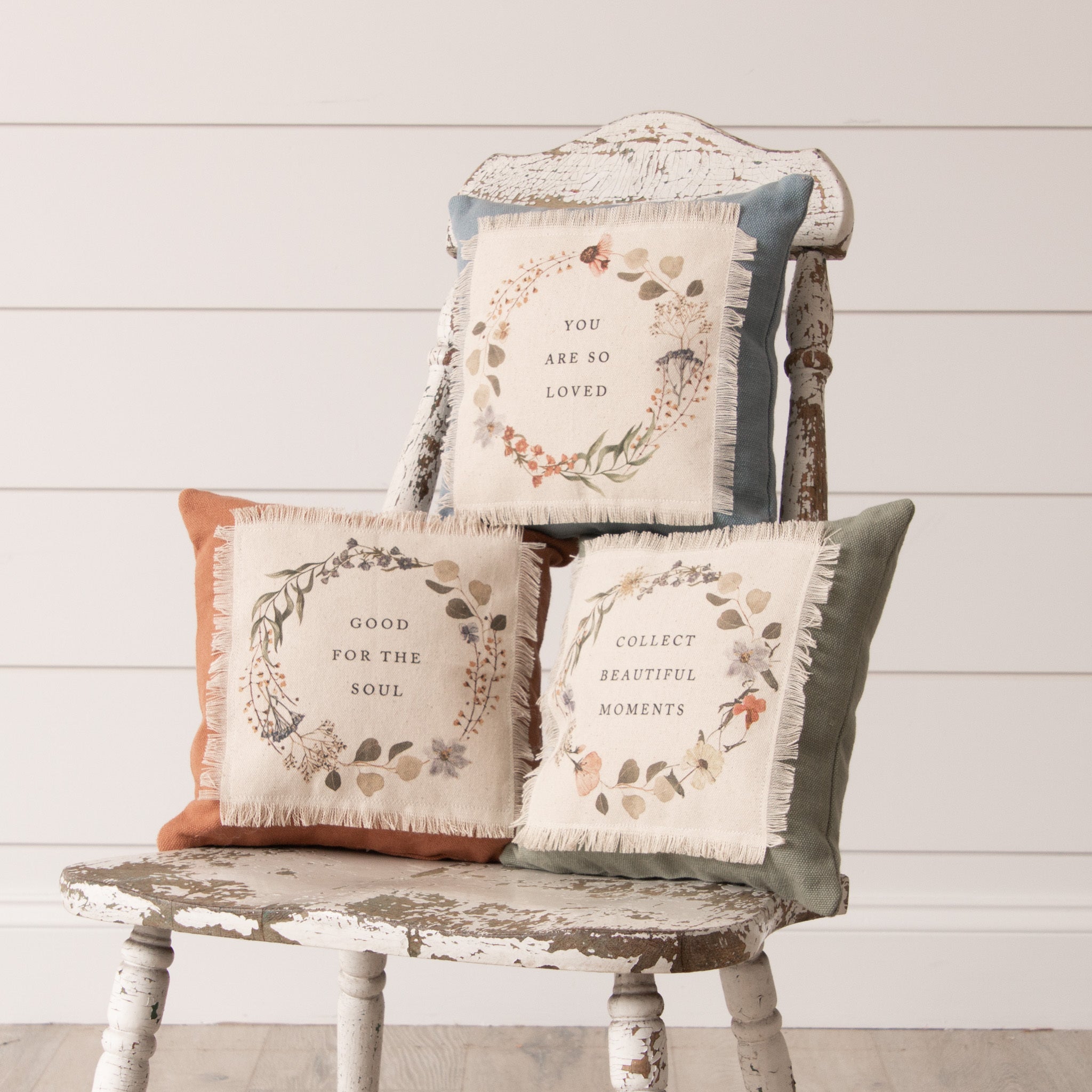 Mini Pillows - Dried Floral Wreaths