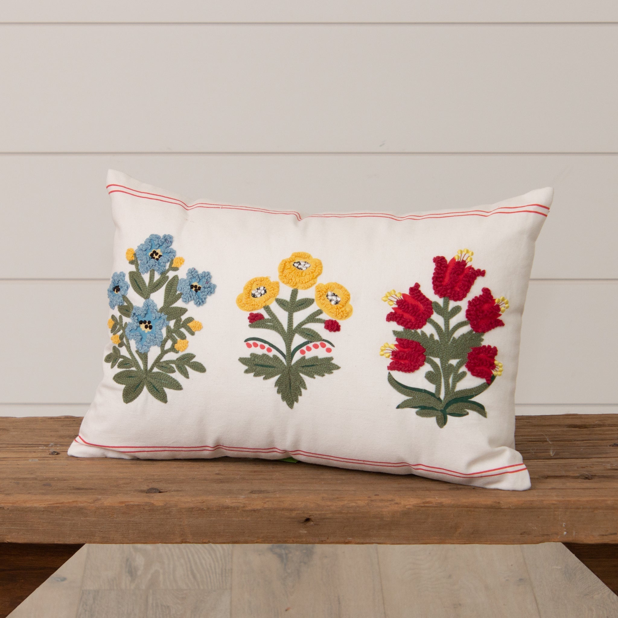Pillow - Asstd Floral Block Silhouette
