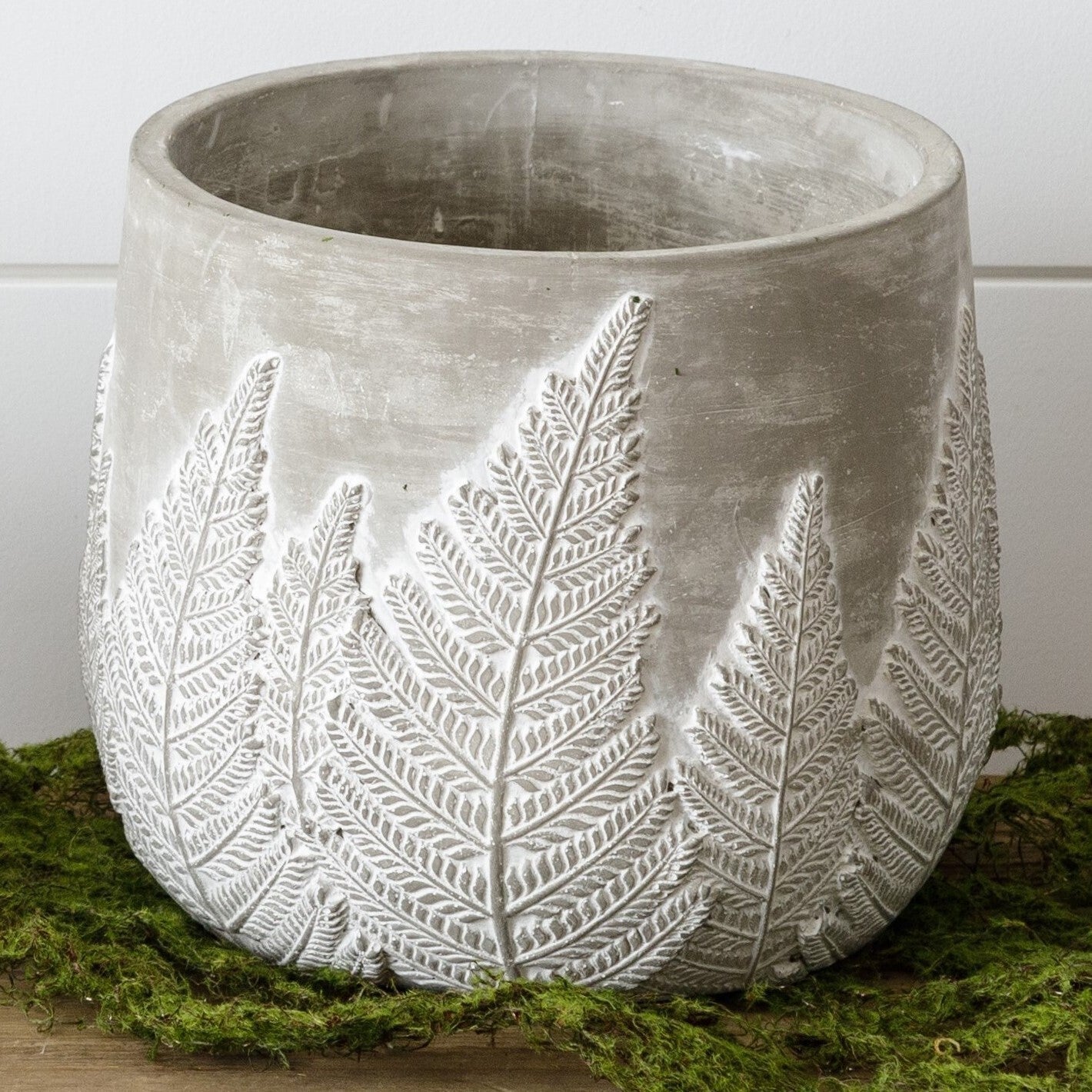 Debossed Fern Planter