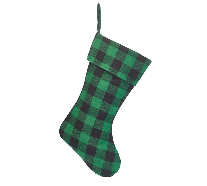 Green Buffalo Plaid Stocking