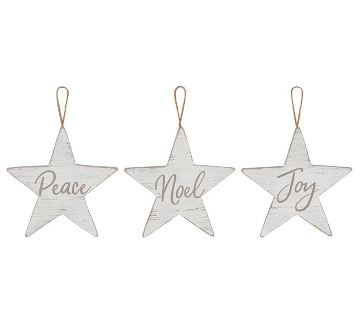Rustic Star Ornaments w/ (S/3)
