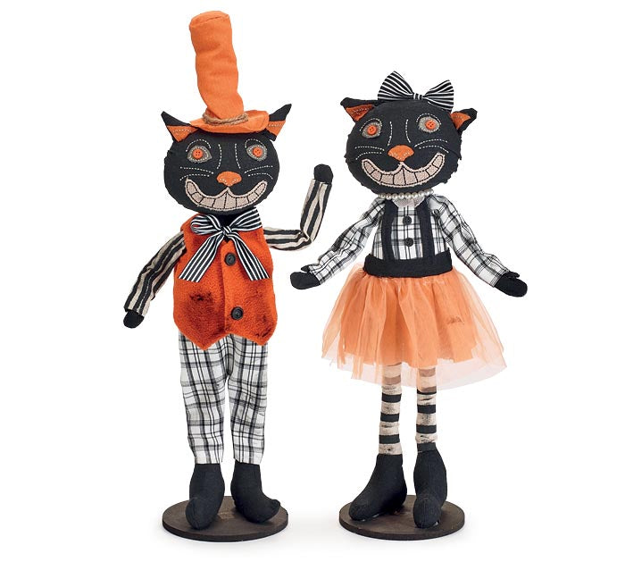 Vintage Inspired Black Cats (S/2)