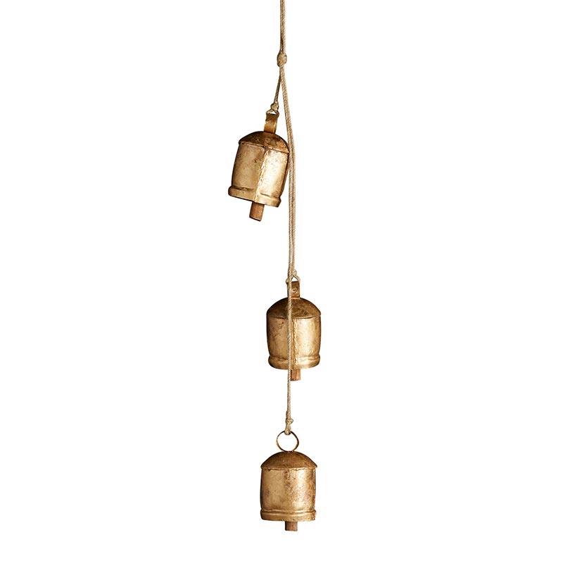 Vintage Metal Bell Cluster - 3 Bells Large