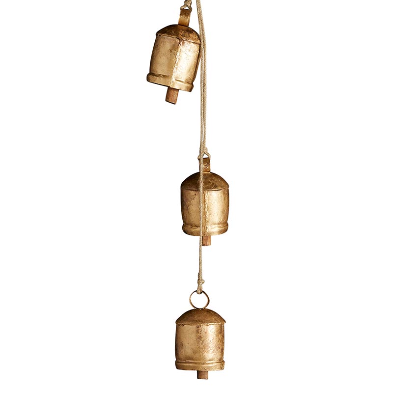 Vintage Metal Bell Cluster - 3 Bells Large