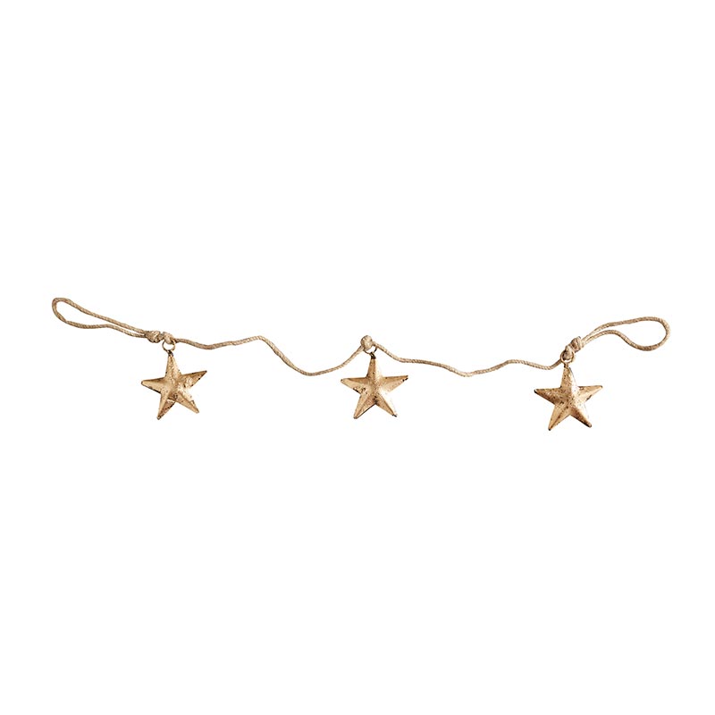 Golden Stars Three Star Garland