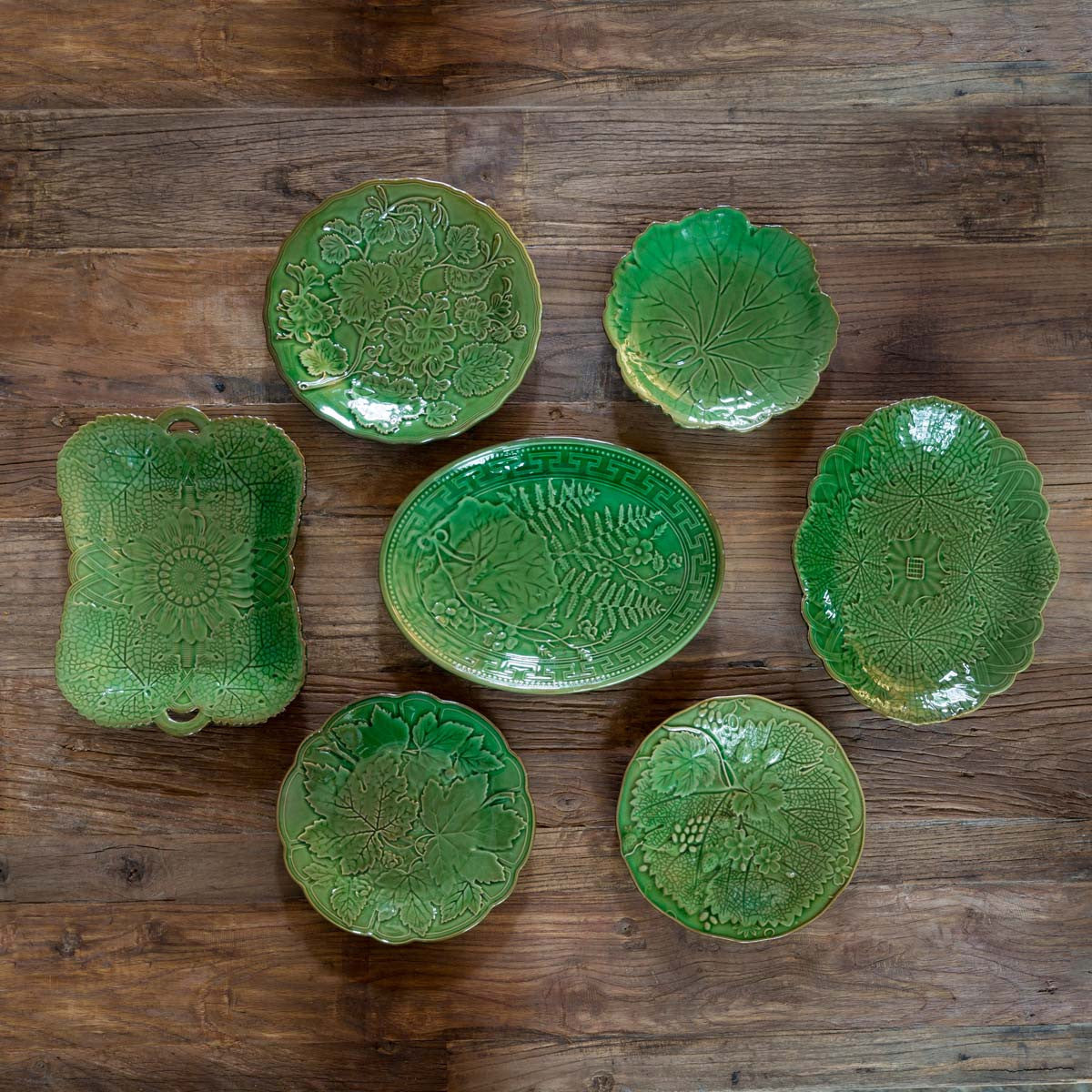 Glazed Garden Plates & Platters Set of 7 (5610078535837)