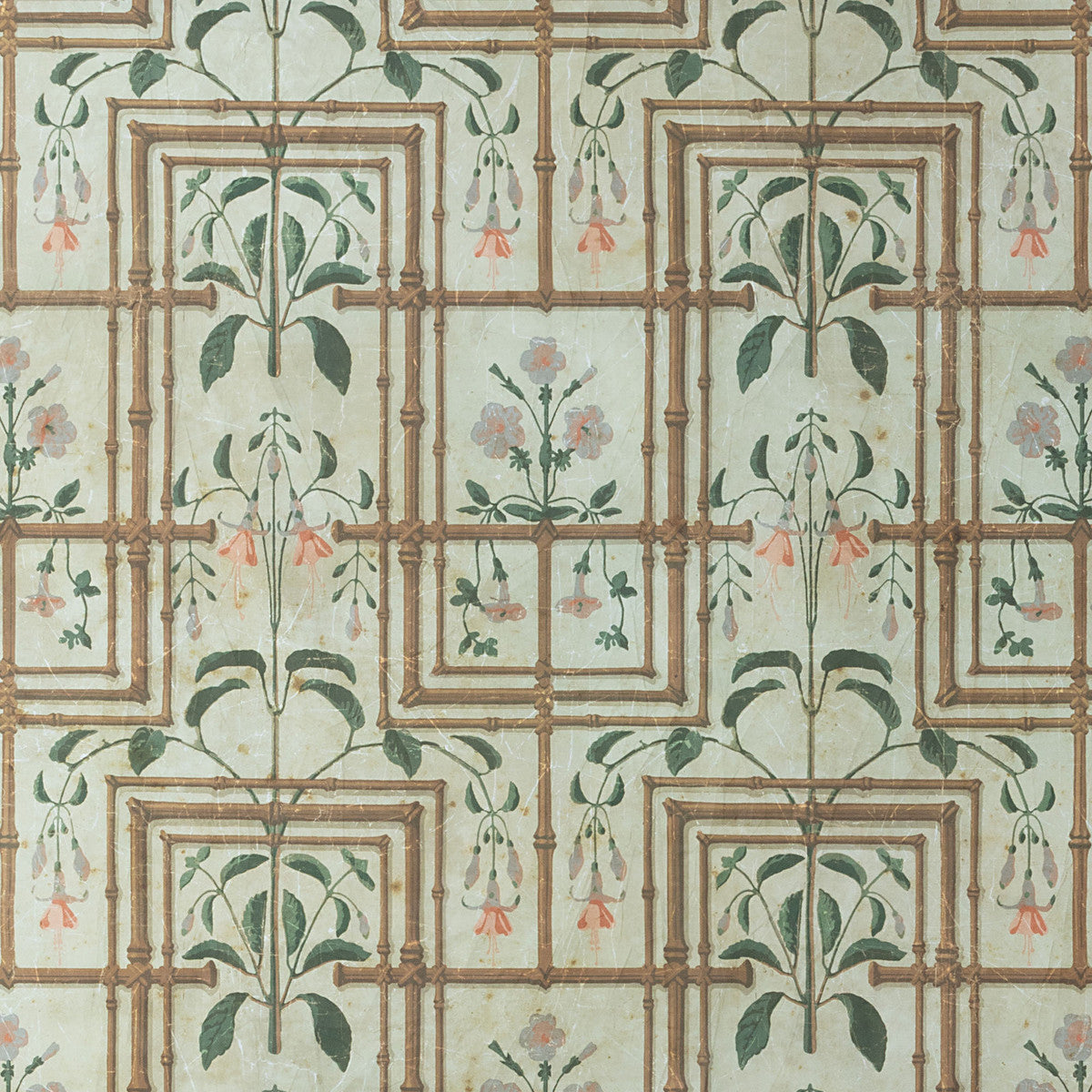 Bamboo & Fuchsia Wallpaper