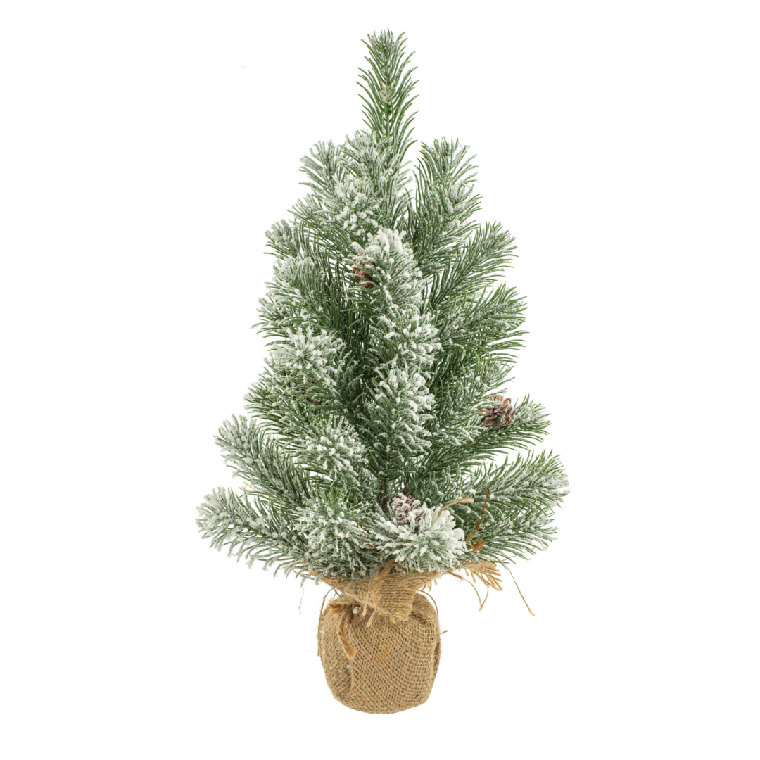 18'' Artificial Frosted Table Top Tree