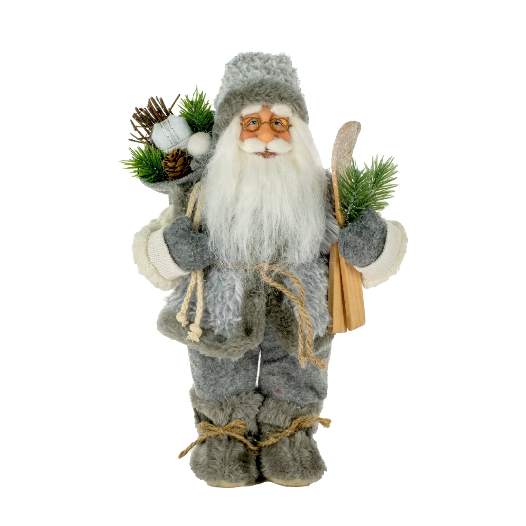 Modern Gray Coat Santa
